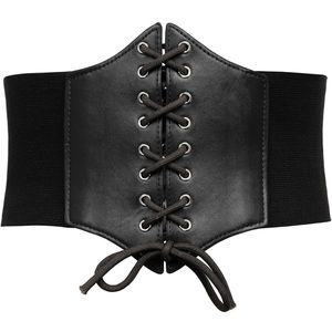 GRACE KARIN Lace-up Cinch Belt Tied Corset Elastic Waist Belt XXL